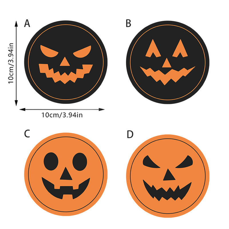Posavasos de madera Halloween clásico festivo vintage restaurante vajilla con aislamiento térmico posavasos antideslizantes juego de vacaciones