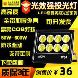 LED光效强投光灯 COB防水聚光射灯户外高杆球场射灯50-600W泛光灯
