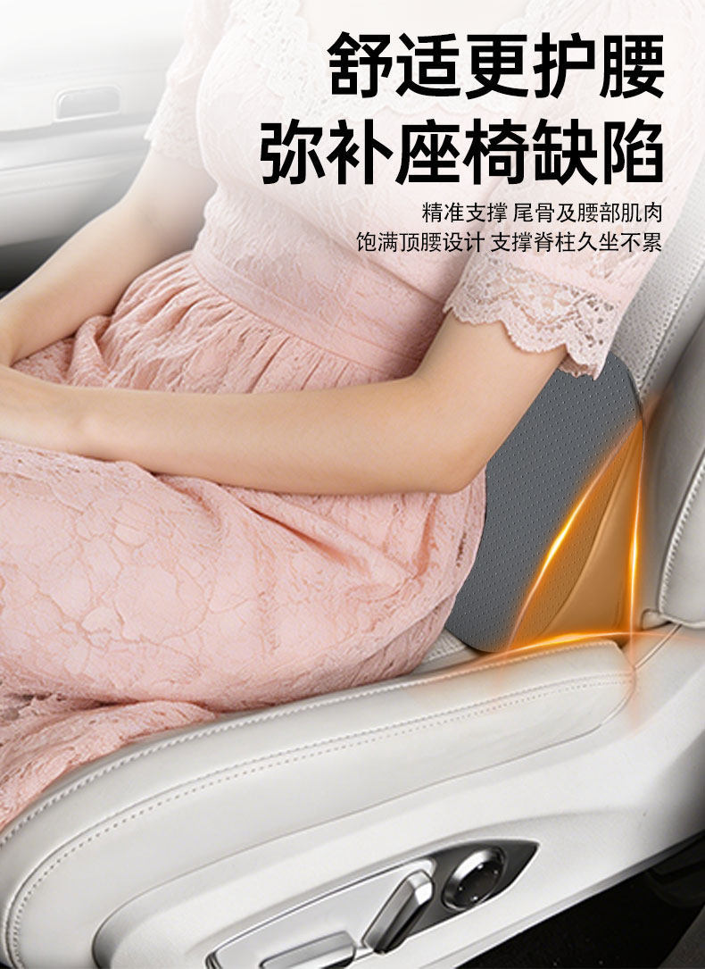 Car Lumbar Support Cushion for Driving, Backrest Cushion for Car Seat, Driver's Seat Lumbar Support Pillow