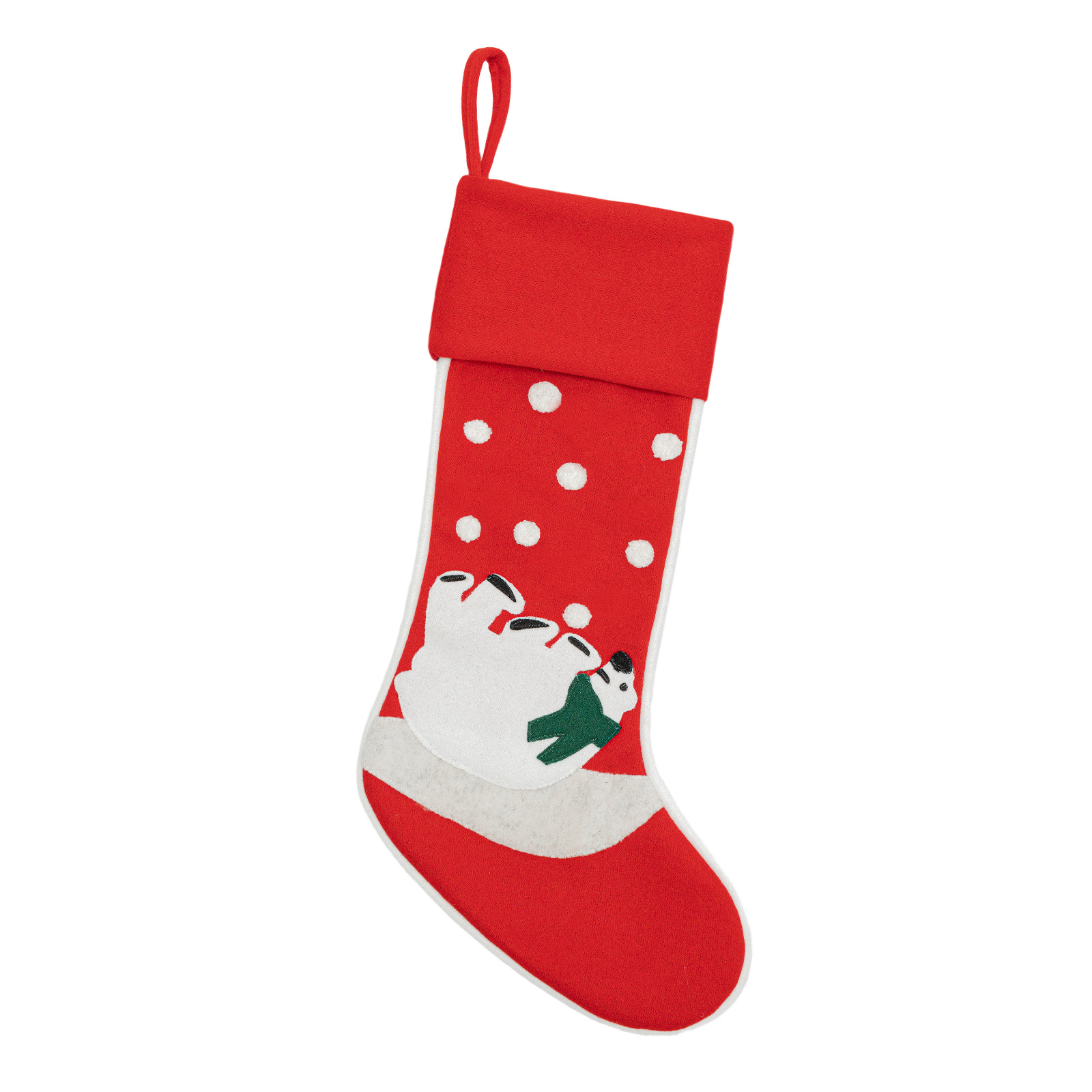 Navidad transfronteriza calcetines de Navidad blancas lindas calcetines de decoración de Navidad de dibujos animados grandes bolsas de regalo de pingüino bolsas de dulces