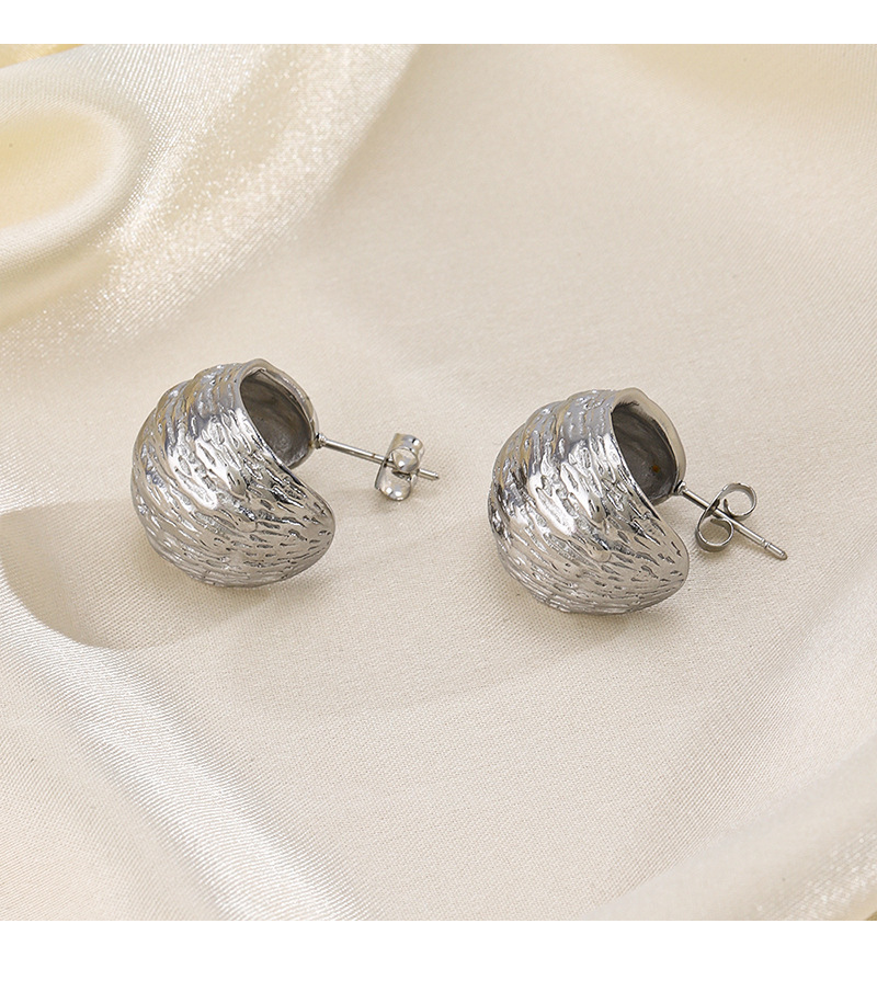 Daily Occasion 304 Stainless Steel Material Geometric Pattern PVD Coated 18K Gold Plated Geometric 304 Stainless Steel Retro French Style Waterproof Non Tarnish Ear Studs