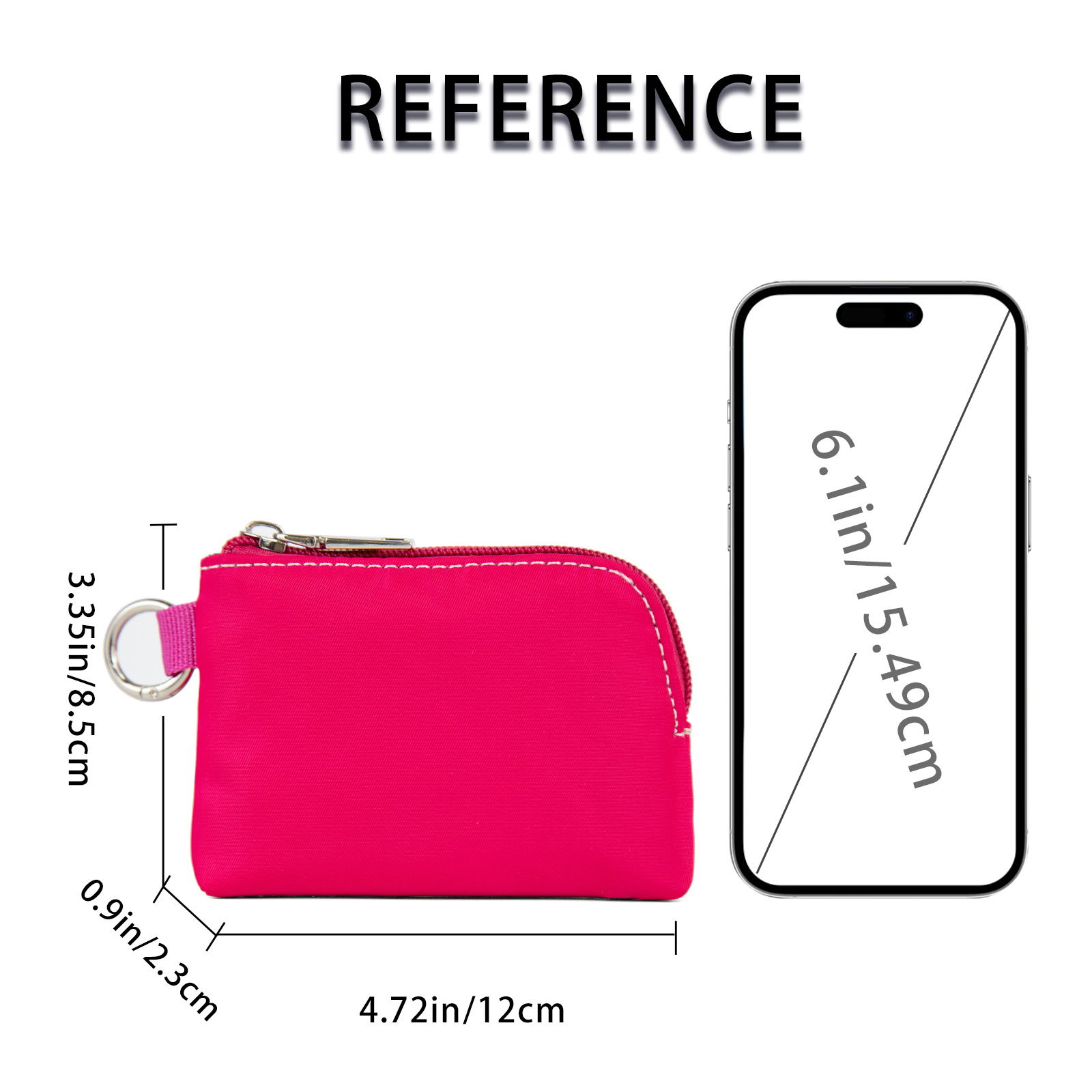 82g Weight Polyester Lining Material Zipper Closure Type Coin Purse Bags Type 1 Piece Quantity Daily Occasion Nylon Material Solid Color Pattern All Seasons Season Unisex Gender Simple Style Style Semicircle Shape Pink + White Black Black Gray Nylon Solid Color Semicircle Clutches 14