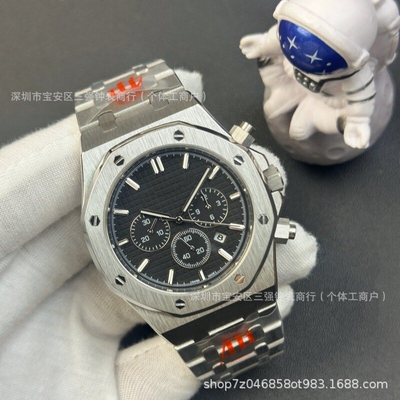 Cross-Border Aip Octagonal Steel King 26240 Fully Automatic Mechanical Watch for Men, Multi-Functional Chronograph with Luminous Function