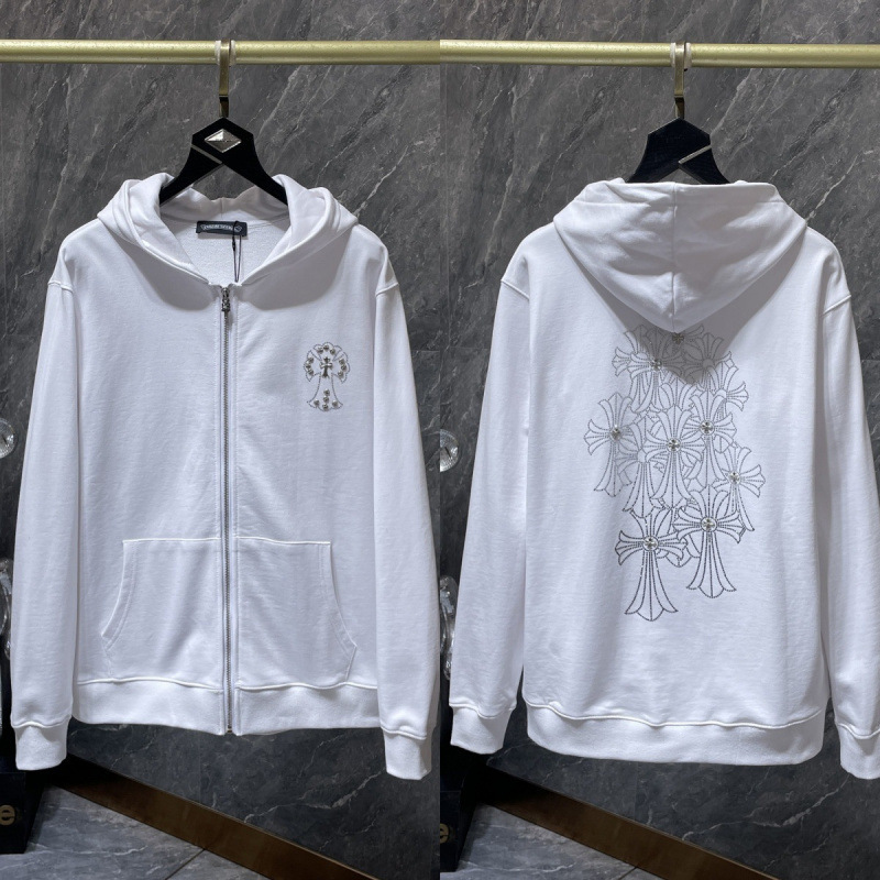Chrome Heart Hoodie 克罗伈十字架连帽卫衣跨境宽松男女拉链帽衫|undefined