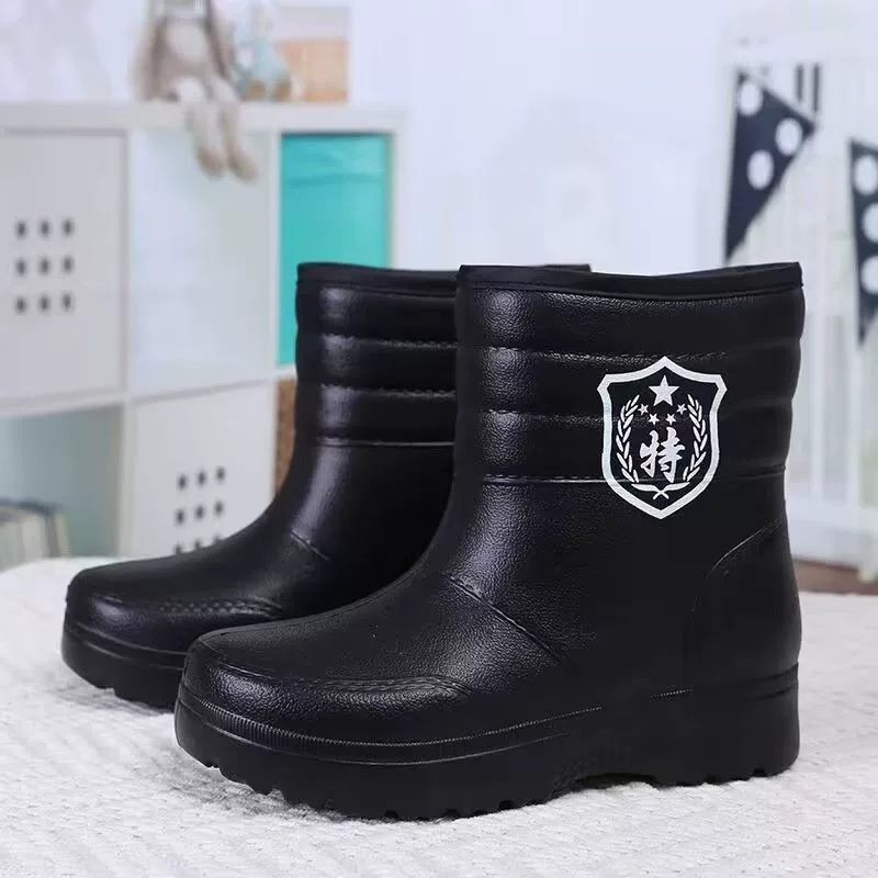High platform boots, unisex, warm, black, sizes 41–45