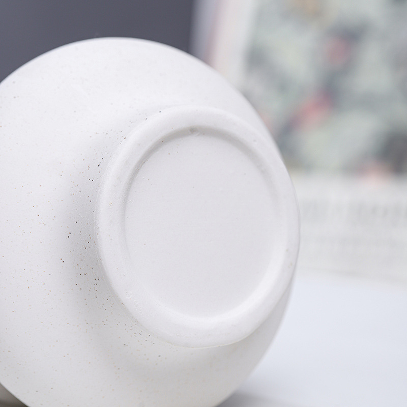 Vasos de cerámica simple en el hogar sala de escritorio de agua frito vasos pequeños arreglos de flores secas decoración suave