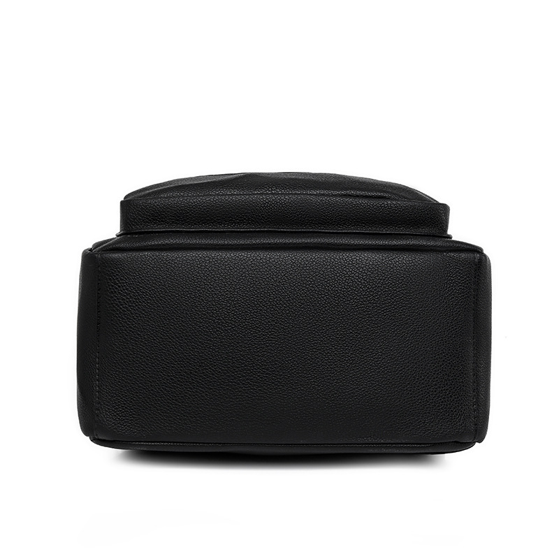 Venta al por mayor transfronteriza 2023 nueva mochila casual de cuero suave para mujer, mochila multifuncional tejida de moda, mochila escolar