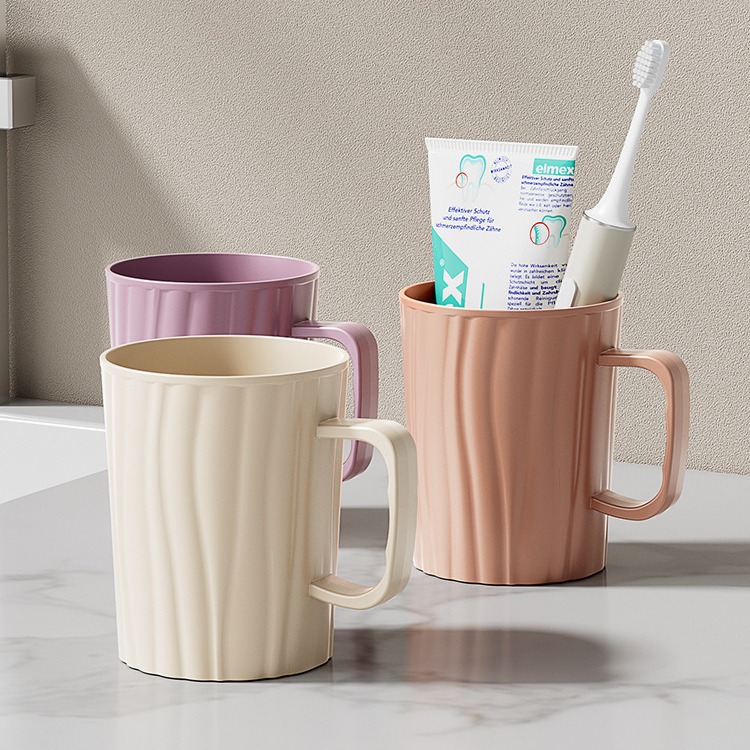 Tandenborstel van verdikt PP-plastic met eenvoudig handvat, lichte luxe beker, Scandinavische stijl, creatieve studentenwasbeker met boommotief_voghion.com