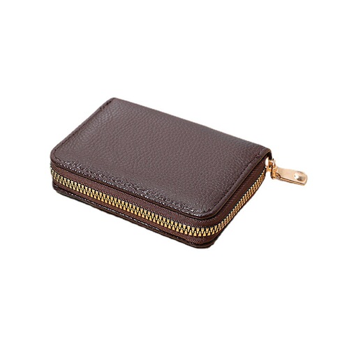 New cross-border best-selling RFID card wallet, unisex multi-slot wallet with lychee pattern and accordion design, coin purse