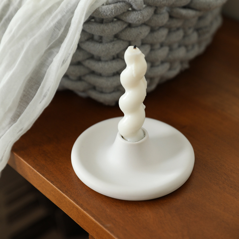 Ins decoración de candelabro de cerámica minimalista en blanco y negro moderno decoración de candelabro de sala de estar para el hogar creativo decoración de candelabro