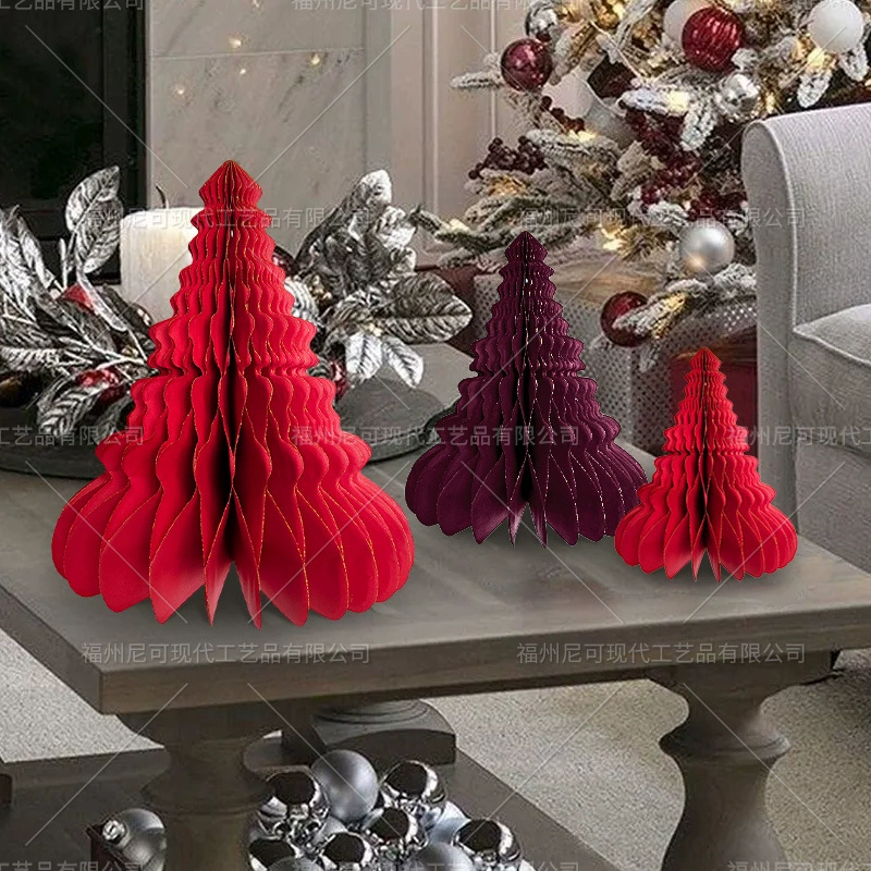Christmas table decorations, layout, realistic props