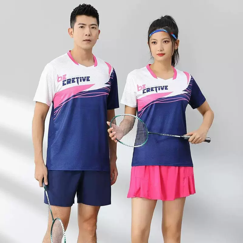 夏季羽毛球服套装短袖速干男女大学生比赛训练服网球乒乓球服球衣