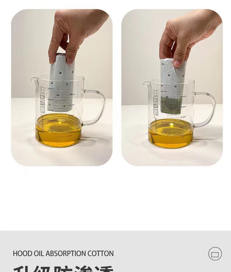 Küchen-Dunstabzugshaube Öl-Absorber Baumwollband grauer Film Haus Öltank spezial verdickte Ölschutz-Pad Etikett Anti-Durchdringungs