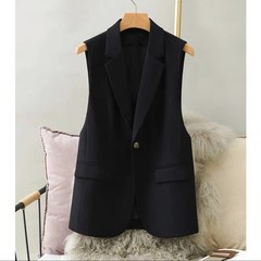 西装马甲女2025春秋新款韩版潮流时尚背心外穿小个子马夹西服外套