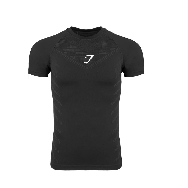 Gymshark New Running Sports Fitness T-Shirt Tops Breathable Tight Short-Sleeved Casual Running Short-Sleeved Shark