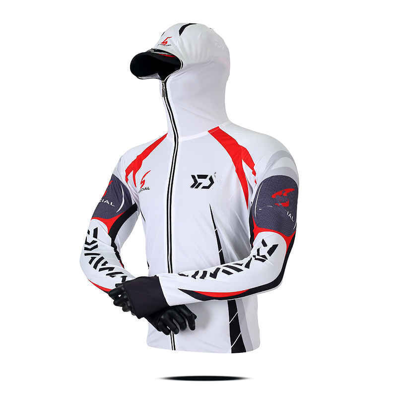 Fishing Clothing, Sun Protection Clothing, Men's Summer Thin Breathable Ice Silk Clothing, Sports Quick-Drying Anti-Mosquito Wild Fishing Suit