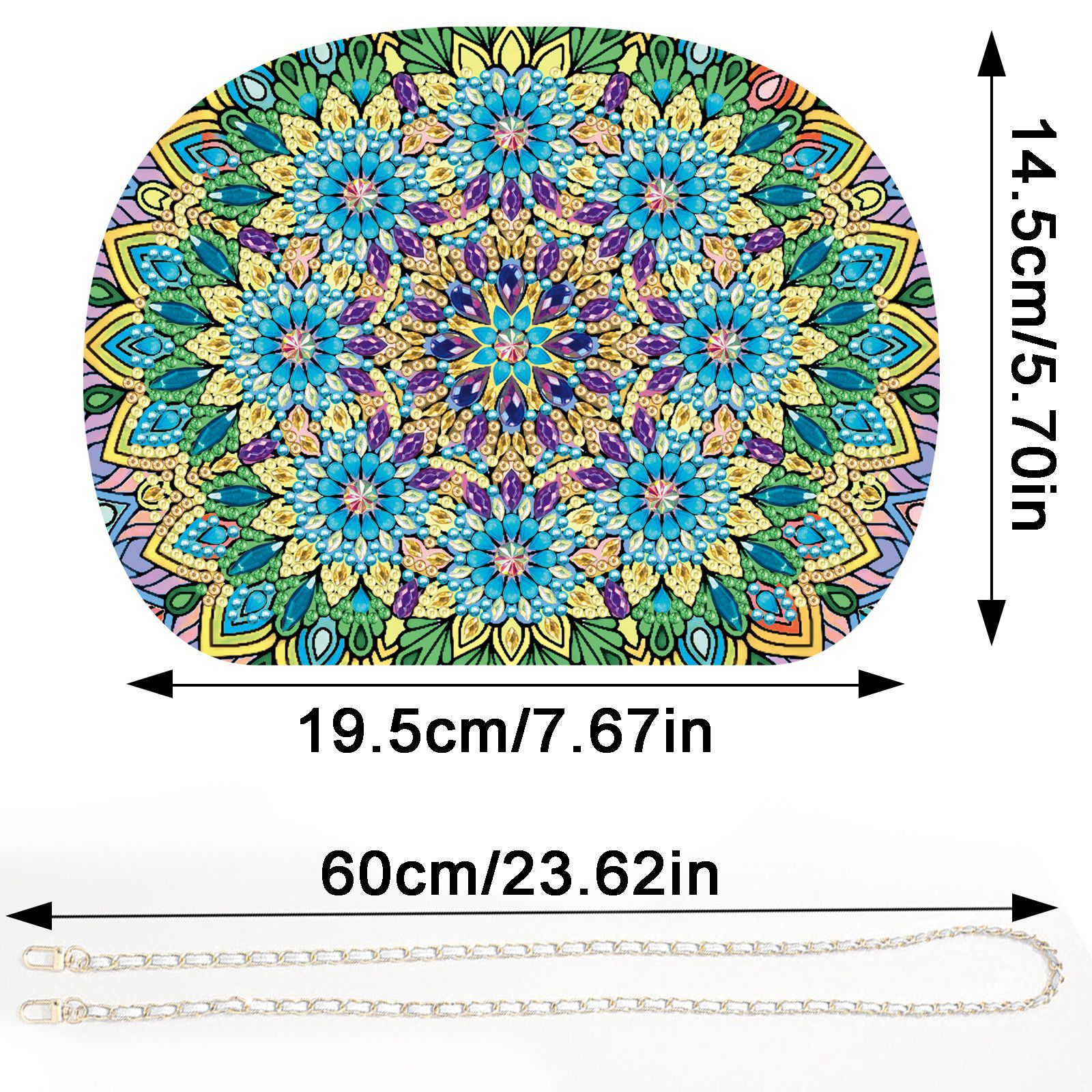 Pintura de diamantes DIY perimetral pintura de diamantes mandala gancho artesanal envuelta en tela de decoración búho al por mayor