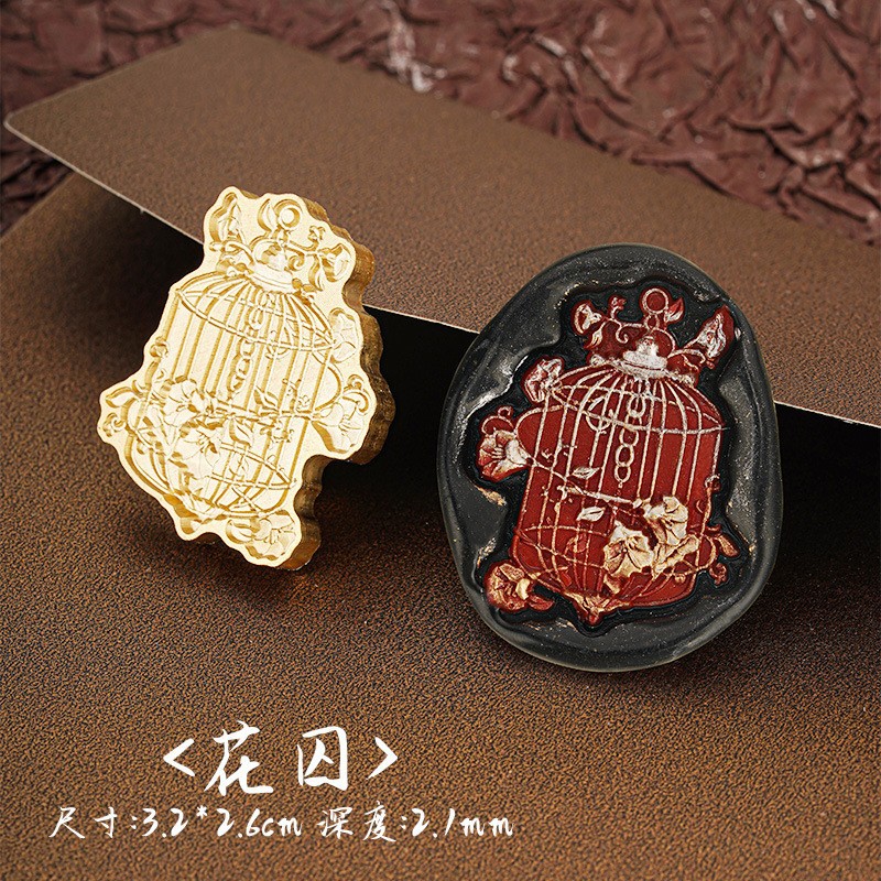 Sello de pintura de fuego alivio profundo original Bee Rose estudiante diario alivio de múltiples capas sobre tarjeta de invitación sello de cera de fuego