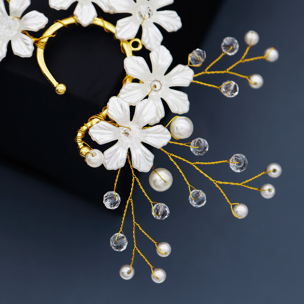 All Seasons Season 1 Piece Elegant Lady Flower Acrylic Alloy Ear Cuffs Ear Hanging