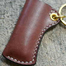 创意复古疯马皮打火机皮套 电子火机放撞防摔爆保护套 钥匙扣挂饰