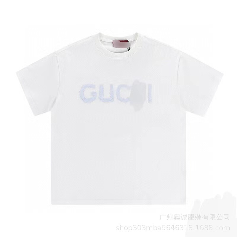 国境を越えた貿易 G ファミリー 24ss 高品質 240 グラム デイリー カジュアル ルーズ メンズ レディース カップル ラウンドネック 半袖 Tシャツ|undefined