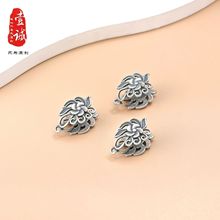 平安扣夹扣925纯银扣吊坠夹扣银扣头翡翠玉石水晶diy银夹扣头配件