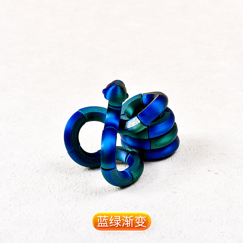 Venta caliente estilo transfronterizo 3d impresión juguete serpiente impresión decoración 3d impresión modelo de serpiente