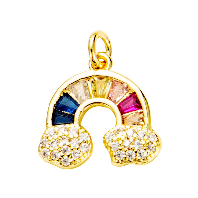 Nihaojewelry wholesale accessories creative key crown starfish rainbow necklace pendantpicture16