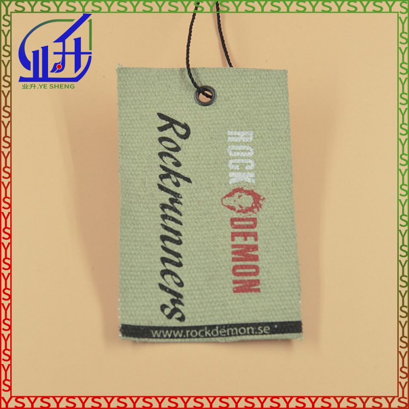 业升制品布挂牌布标帆布挂牌标签布料标签鸡眼布挂牌订货