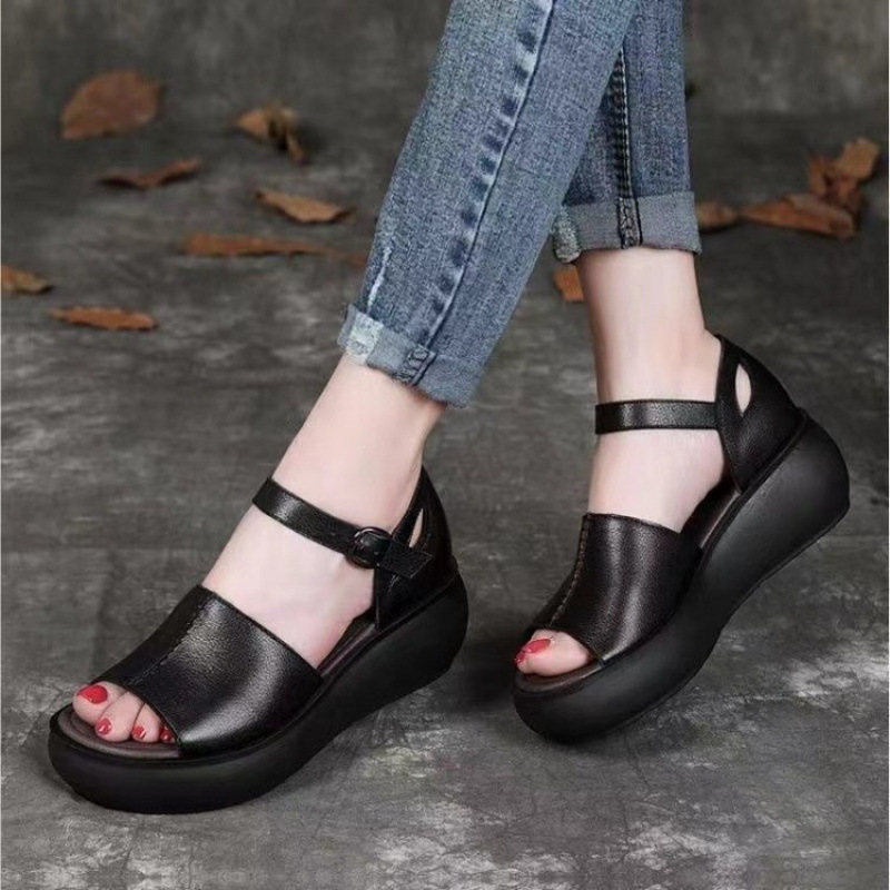 summer sandals with a strap wedge heel platform