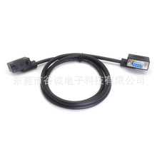 厂家定制 90度DB9P双弯头数据延长线 带螺丝可固定智能设备数据线
