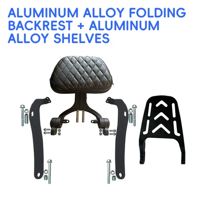 for Benda Grey Stone 300: Motorcycle bumper - new-aluminum-alloy-folding-backrest-rear-rack
