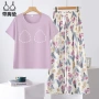 夏季薄款短袖妈妈家居服