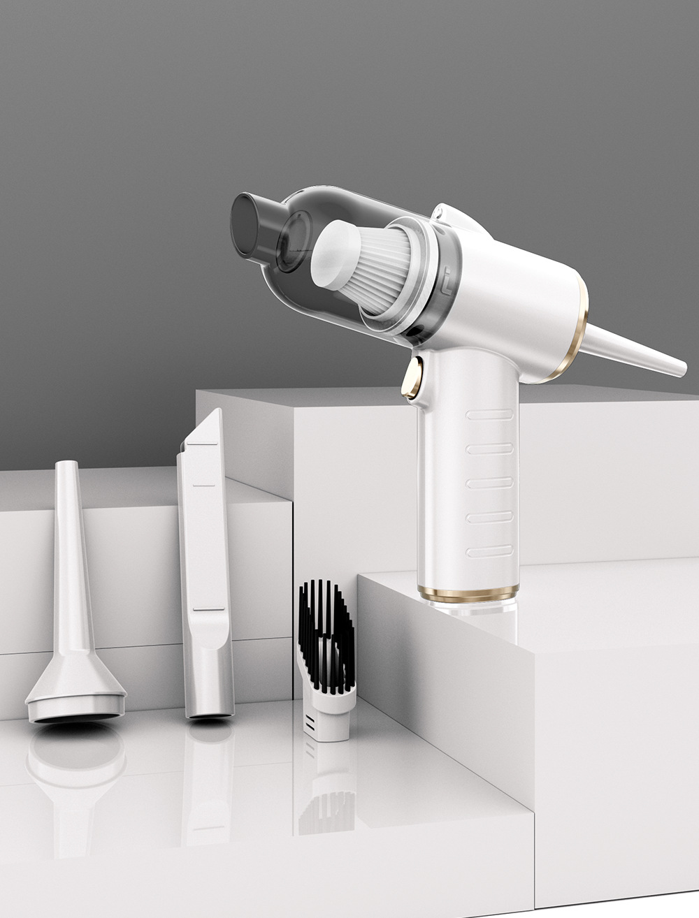 The new folding wireless car vacuum cleaner is exquisite and small, large suction suction and blowing integrated hand-held folding vacuum cleaner