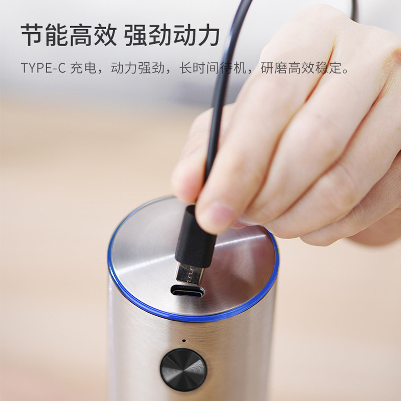 黒胡椒粉海塩電動研磨器アマニ種キッチン家庭用ステンレス研磨瓶自動調味料瓶|undefined