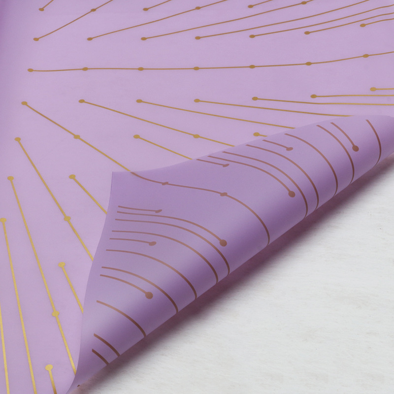 Huaxi transfronterizo amor punto de partida de papel de embalaje de flores Hansu impresión de hilo de oro impermeable papel de niebla florista al por mayor