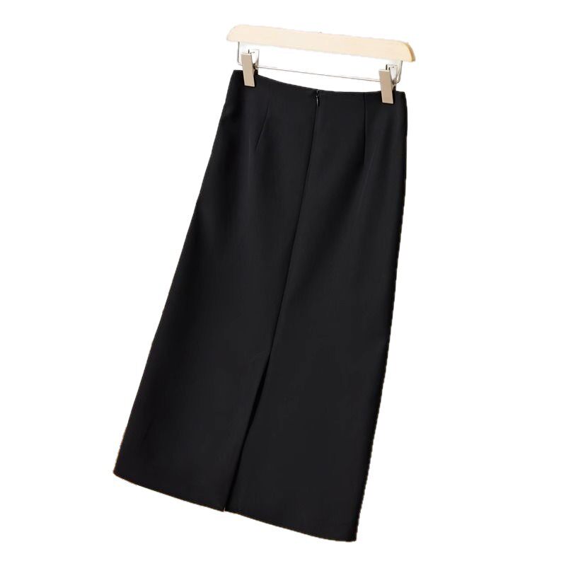 Chân váy vest nữ dáng lửng cạp cao ống đứng xẻ tà sau ôm mông, dài 60 cm / 72 cm — Hồng (60CM), Hồng (72CM), Kaki (72CM), Màu be (60CM)