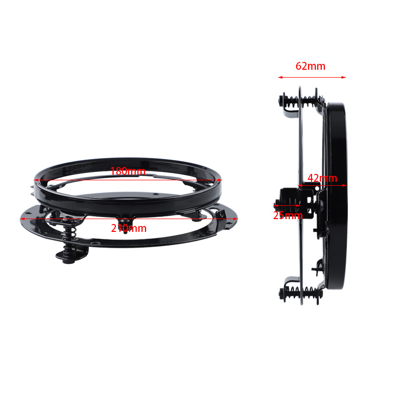 Harley Glide 7-inch Wrangler headlight modification bracket round spray paint plating headlight fixing bracket