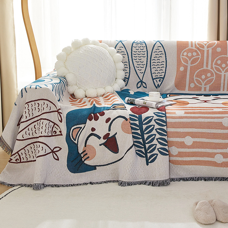 Anti-gato rasguño nórdico ins estilo sofá toalla antideslizante cuatro estaciones combinación universal sofá cubierta de tela cubierta de sofá Manta