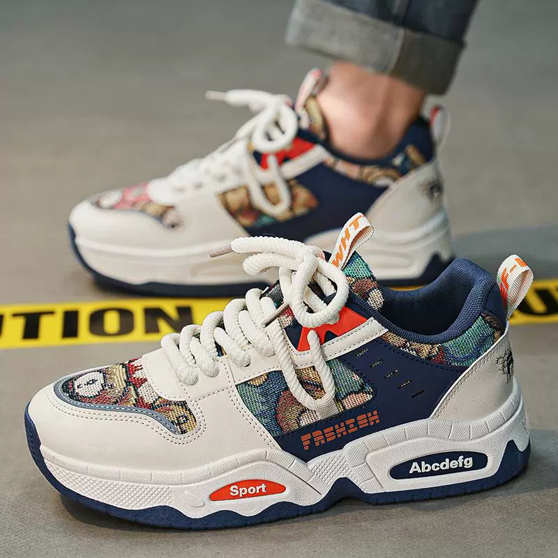 Мужская обувь дышащая осенью и зимой 2024 новые дикие повседневные кроссовки для старшеклассников