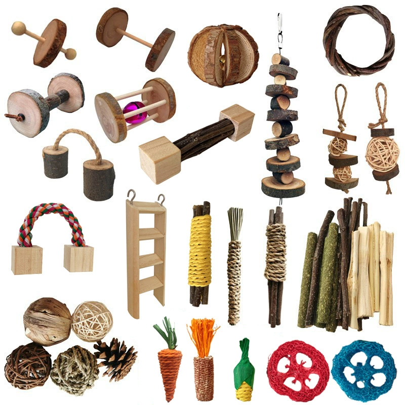 Амазонская игрушка хомяка голландская свинья деревянная игрушка для домашних животных кролик моляра принадлежности попугай игрушка комбинированный набор
