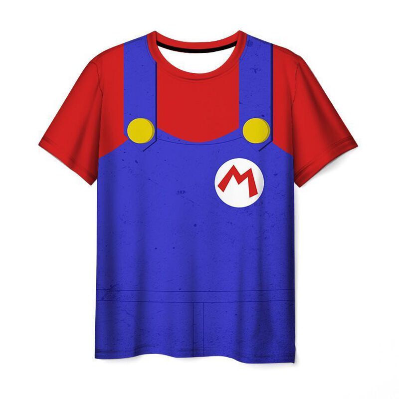 Popular Mario Sonic short-sleeve trendy fashion printed T-shirt for primary and middle school students, comfortable and loose fit for teenagers Popular Mario Sonic short-sleeve trendy fashion printed T-shirt for primary and middle school students, comfortable and loose fit for teenagers
