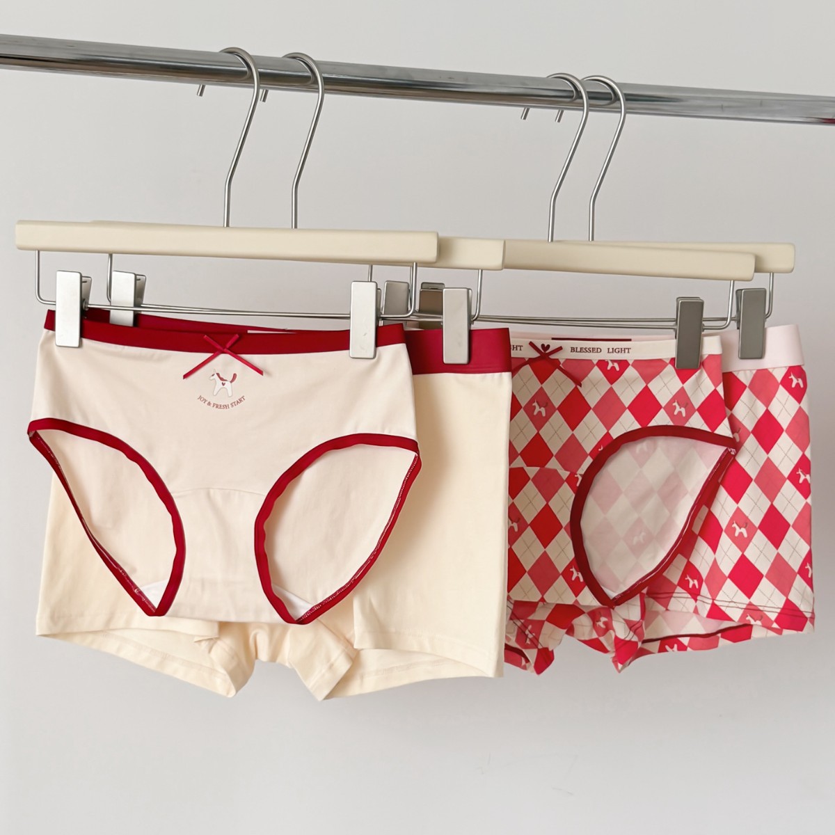 Get Lucky with Everything You Need for Couples: Red Pants for Weddings, Zodiac Year Men's and Women's Pants, Pure Cotton Crotch Lining, 10A Antibacterial