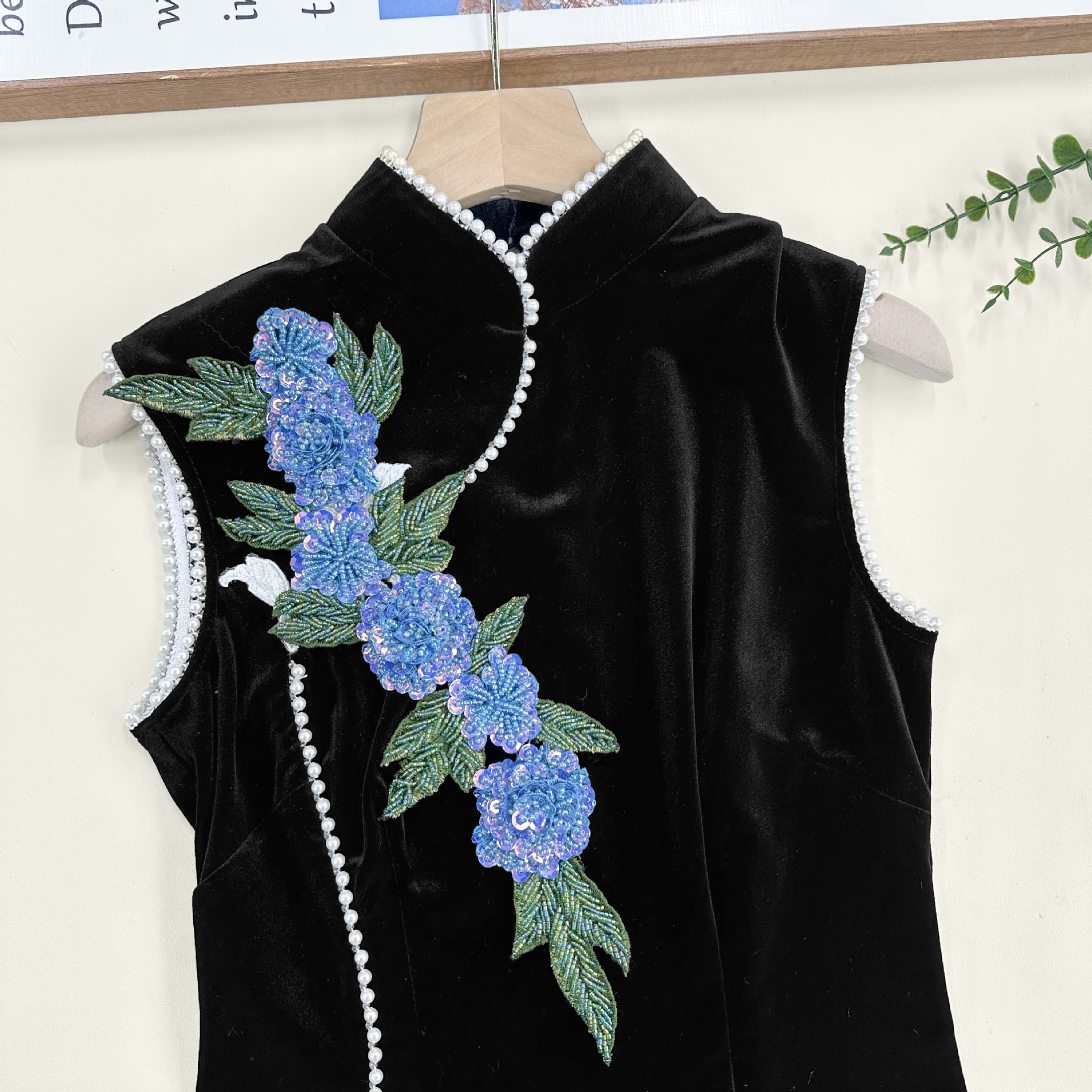Antiguo bordado estereoscópico flor clavos accesorios manuales sequinilla pegatinas cheongsam vestido vestido decoración parche DIY image 3
