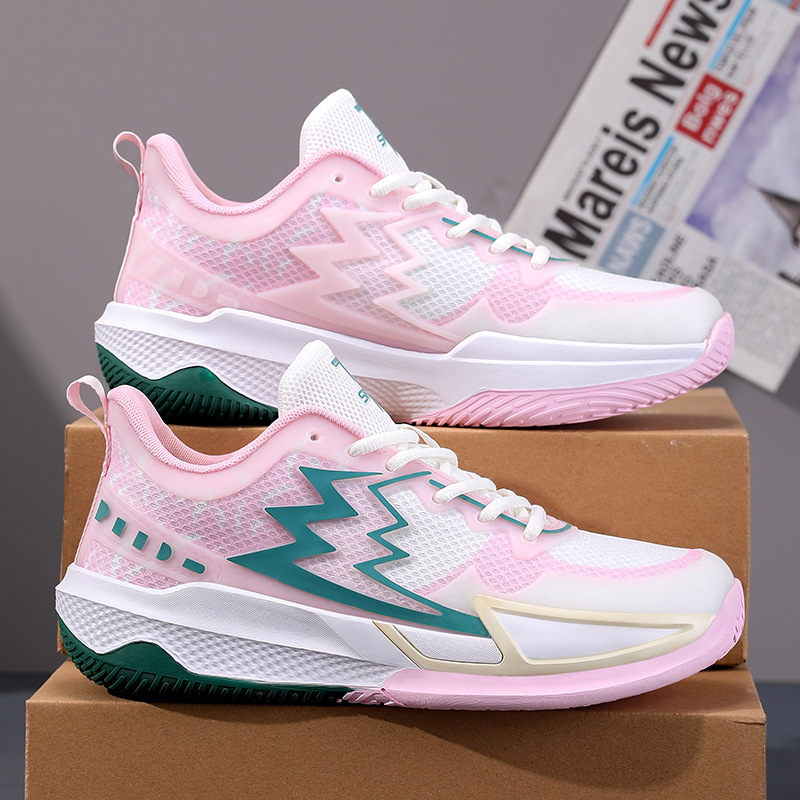 Zapatos de baloncesto de combate real de malla transpirable de baja ayuda juvenil antideslizante, anti-desgaste y amortiguador, zapatos deportivos de suela suave ligeros image 4