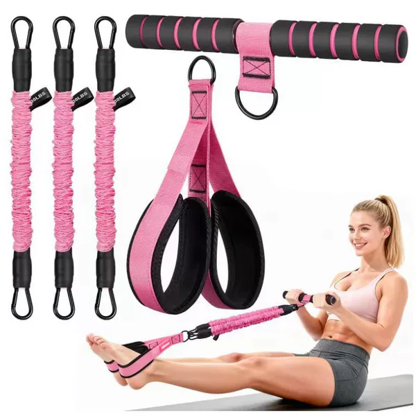 Cross-Border Foot Pedal Resistance Trainer, Sit-Up Assist Resistance Trainer, Fitness Equipment, Foot Pedal for Beautiful Legs, Home-Use Foot Pedal Resistance Rope
