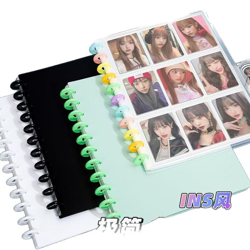 A4 Jiugongge Nezha Card Book Card Paquete de tarjetas pequeñas Libro de almacenamiento protector Folleto de hojas sueltas de gran capacidad y alto valor Estilo ins