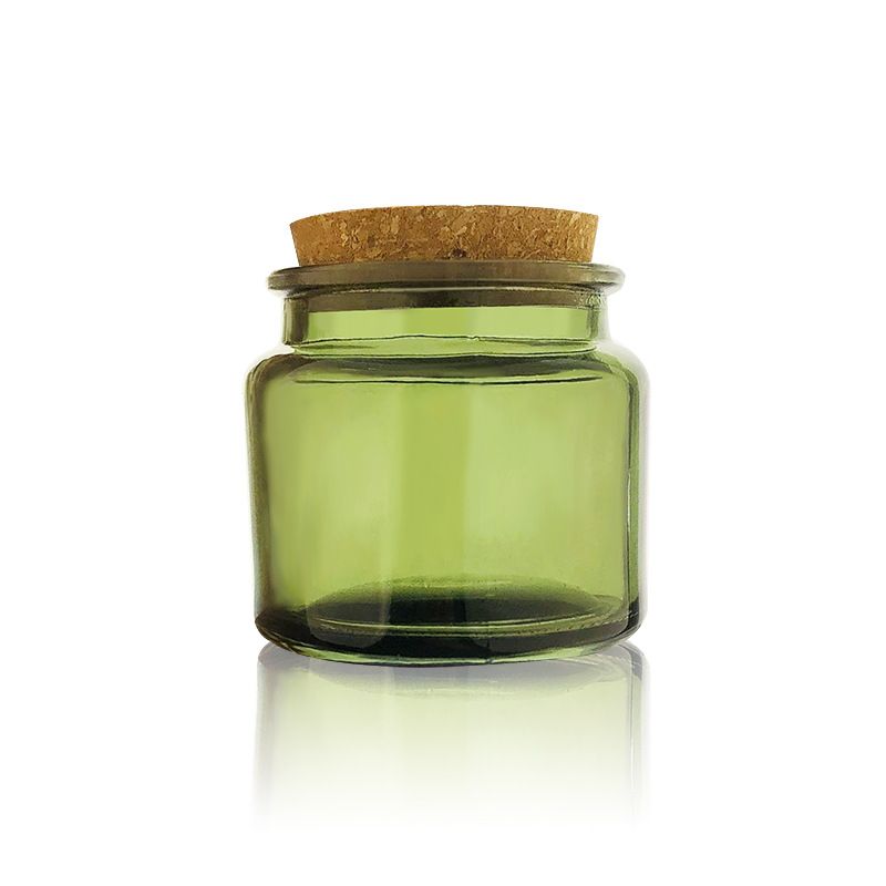 Gran vidrio verde fragrante fragancia vela taza de almacenamiento 100ml atmósfera romántica transparente