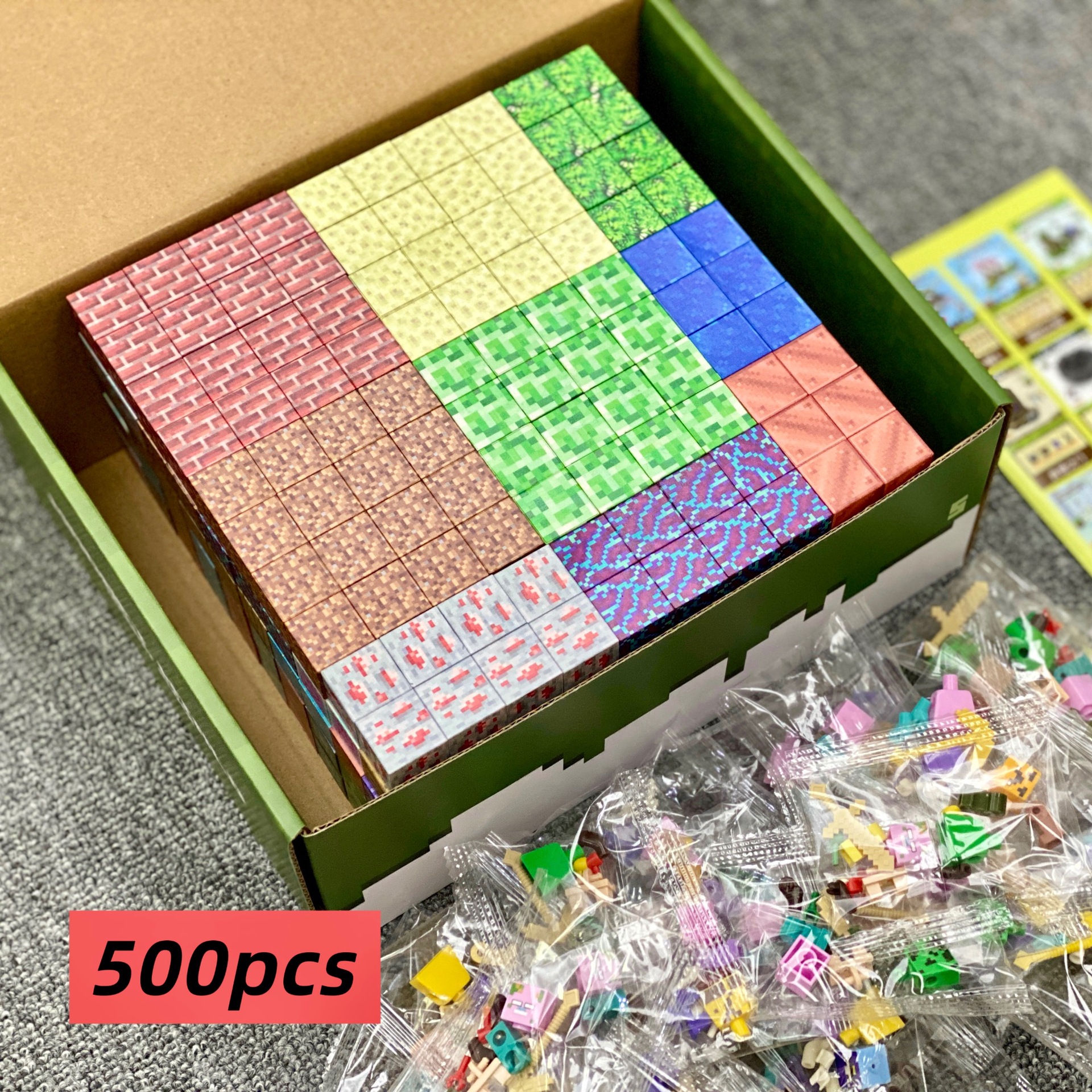 Transfronterizos Amazon My Blocks World Magnetic Block Set Puzzles Magnetic Cuadrados Juguetes Bosque Original