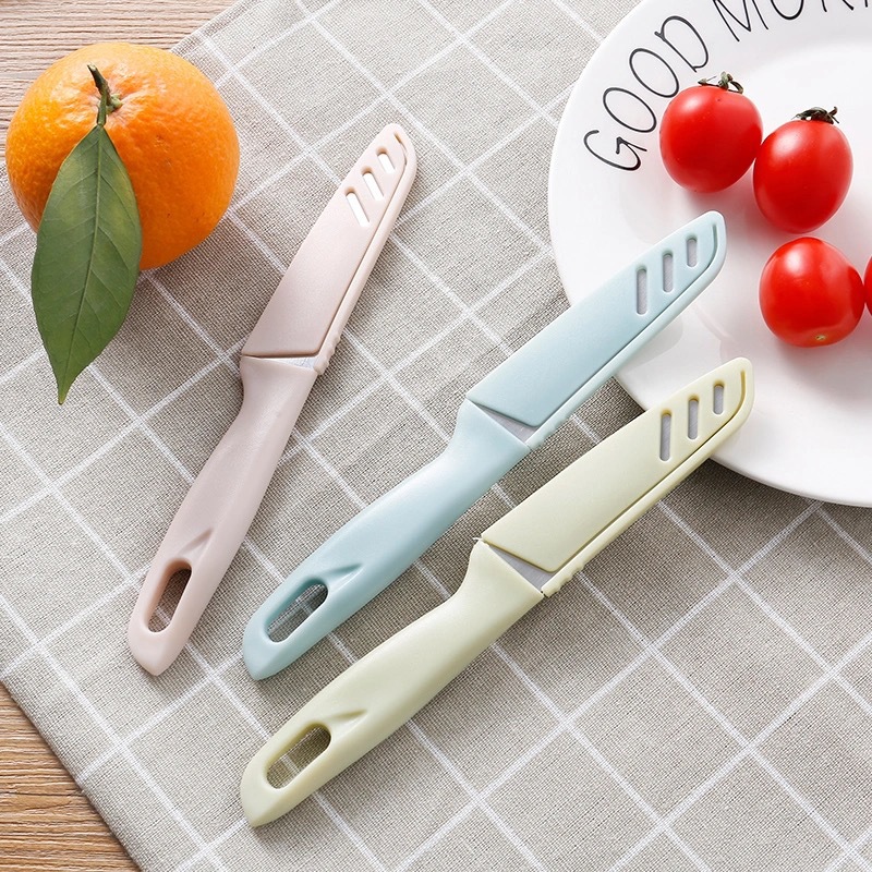 Candy-colored fruit knife kitchen knife apple peeler knife stainless steel fruit and vegetable peeler portable knife
